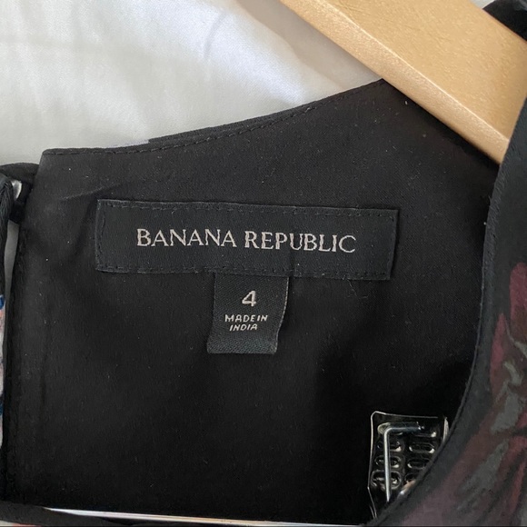 Banana Republic Black Floral Midi Dress - Picture 3 of 4